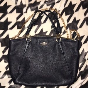 Navy Pebble Coach Bag